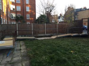 Modular ramp into back garden